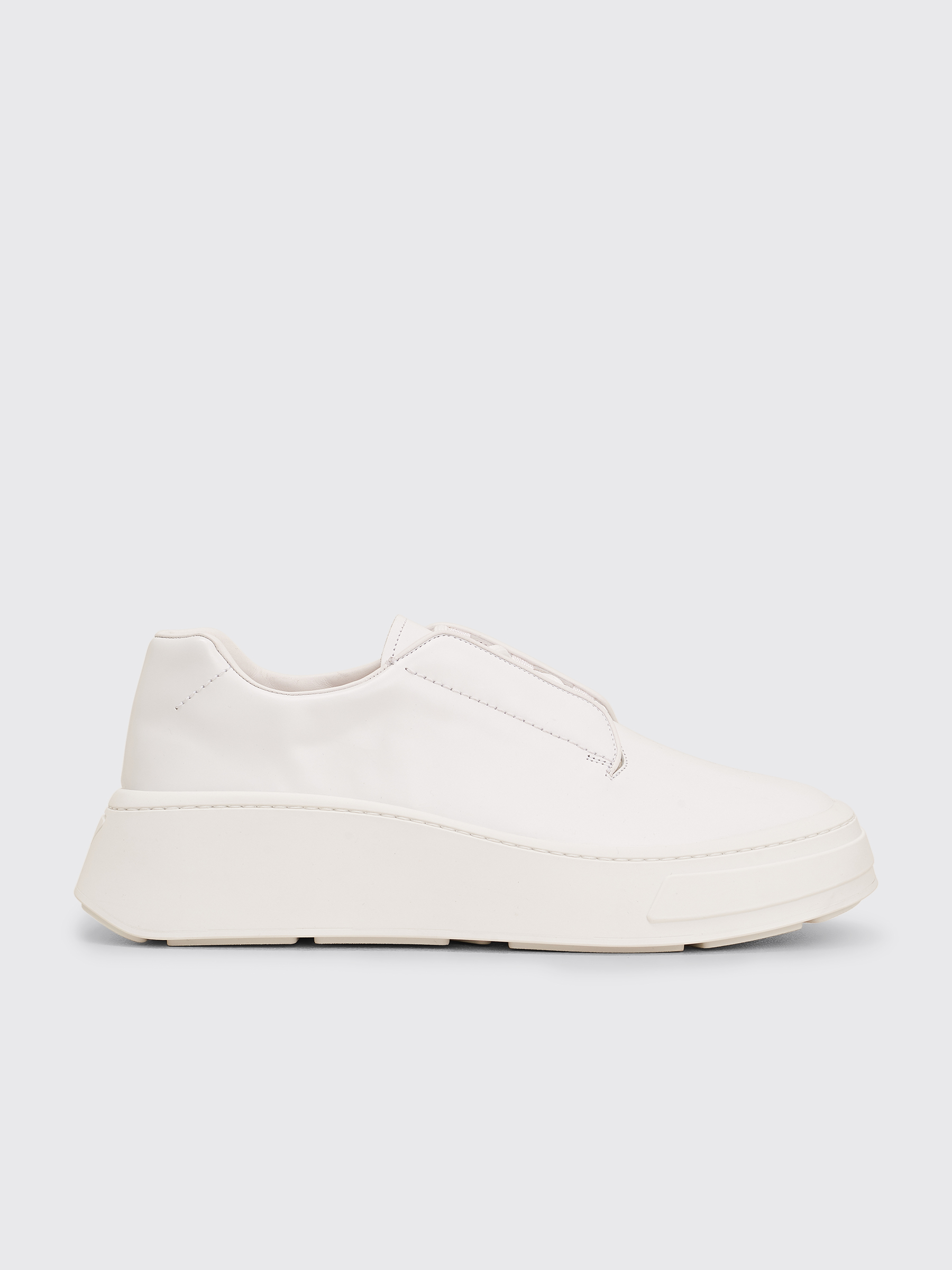 Prada Leather Lace Up Shoes White