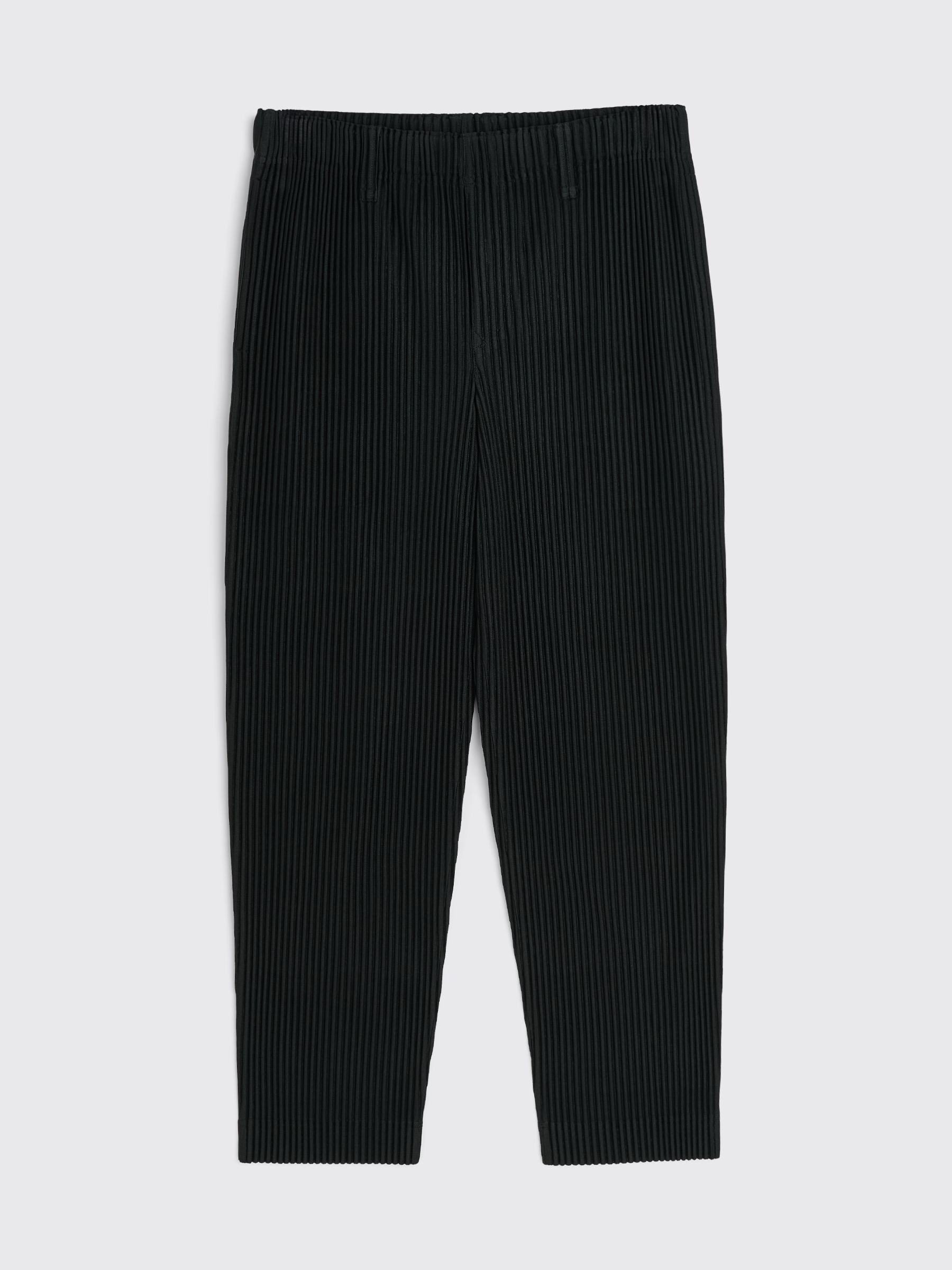 Pleats Please Issey Miyake Cropped Pleated Trousers in Gray | Lyst