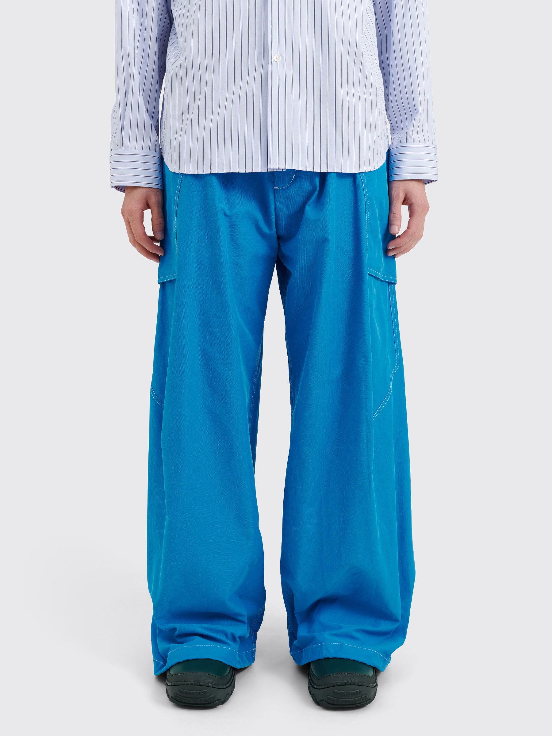 Très Bien - Kiko Kostadinov Meno Trousers Brushed Twill Cerulean Blue