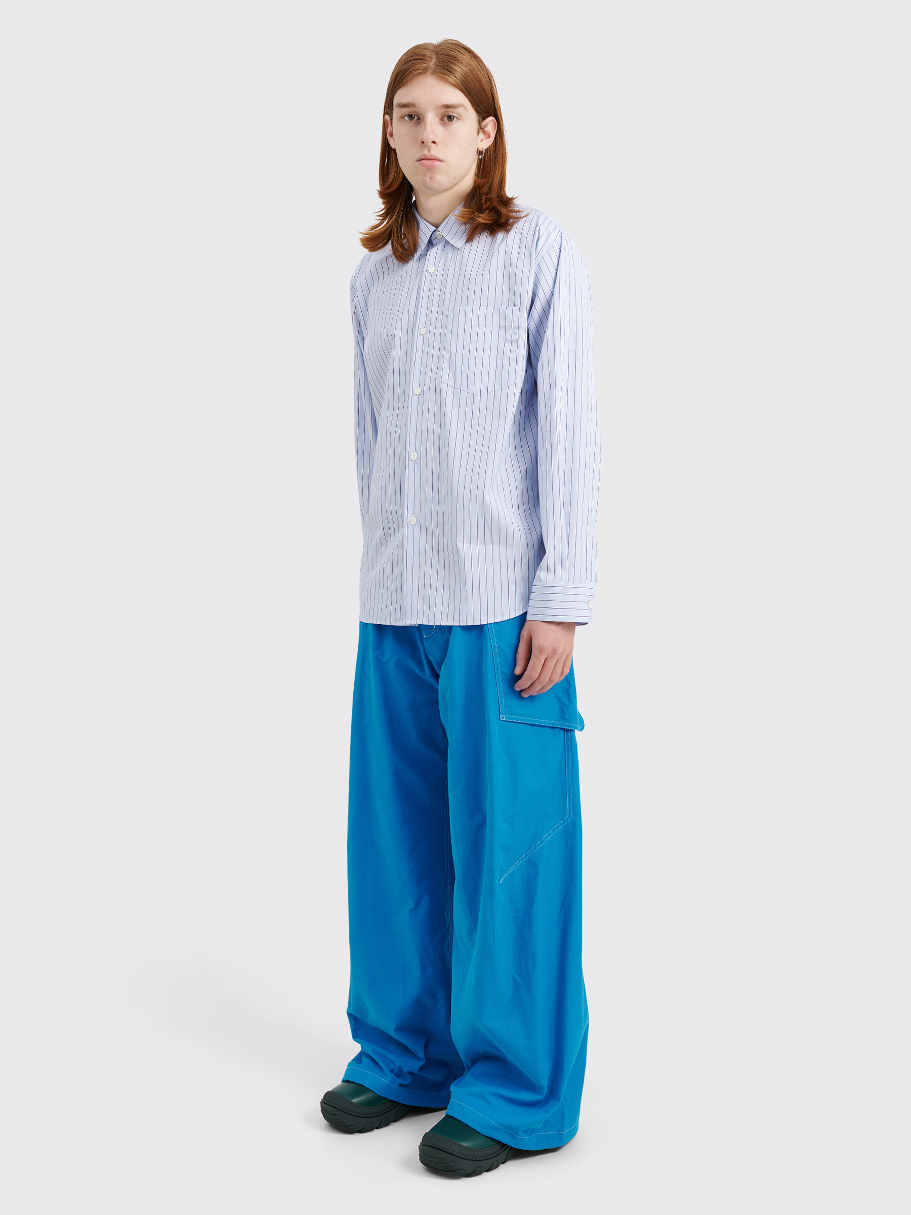 Très Bien - Kiko Kostadinov Meno Trousers Brushed Twill Cerulean Blue