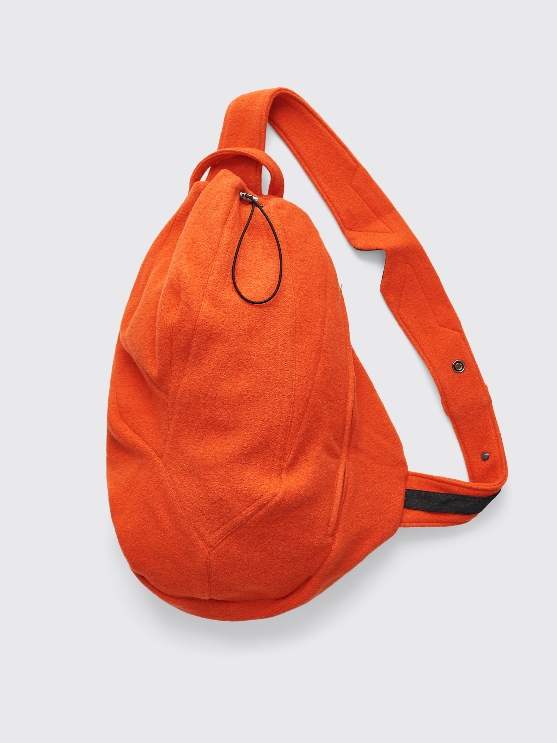 Kiko Kostadinov Solo Crossbody Bag Virgin Wool Tangerine / Charcoal
