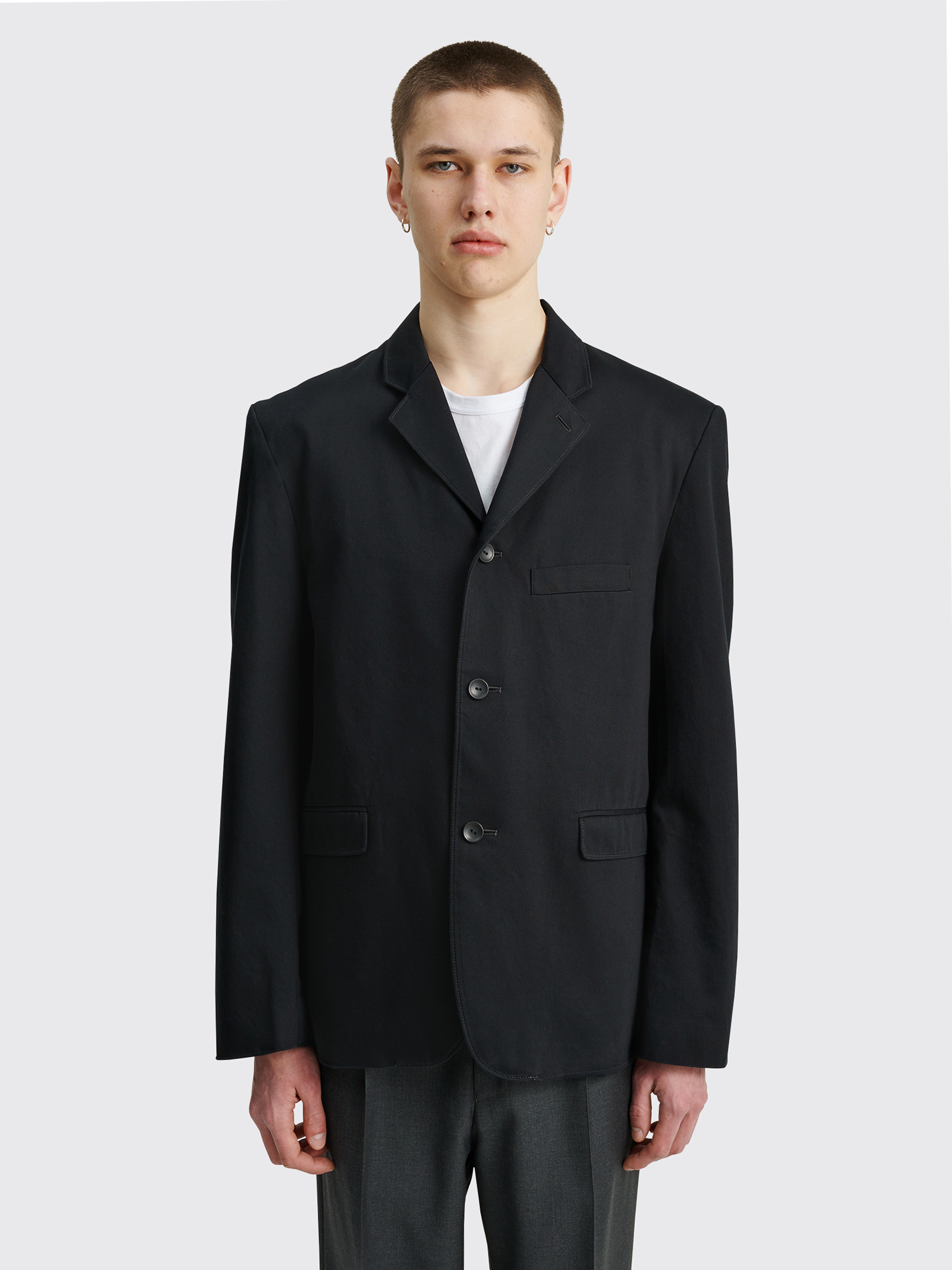 Très Bien - Lemaire Boxy Single Breasted Jacket Black