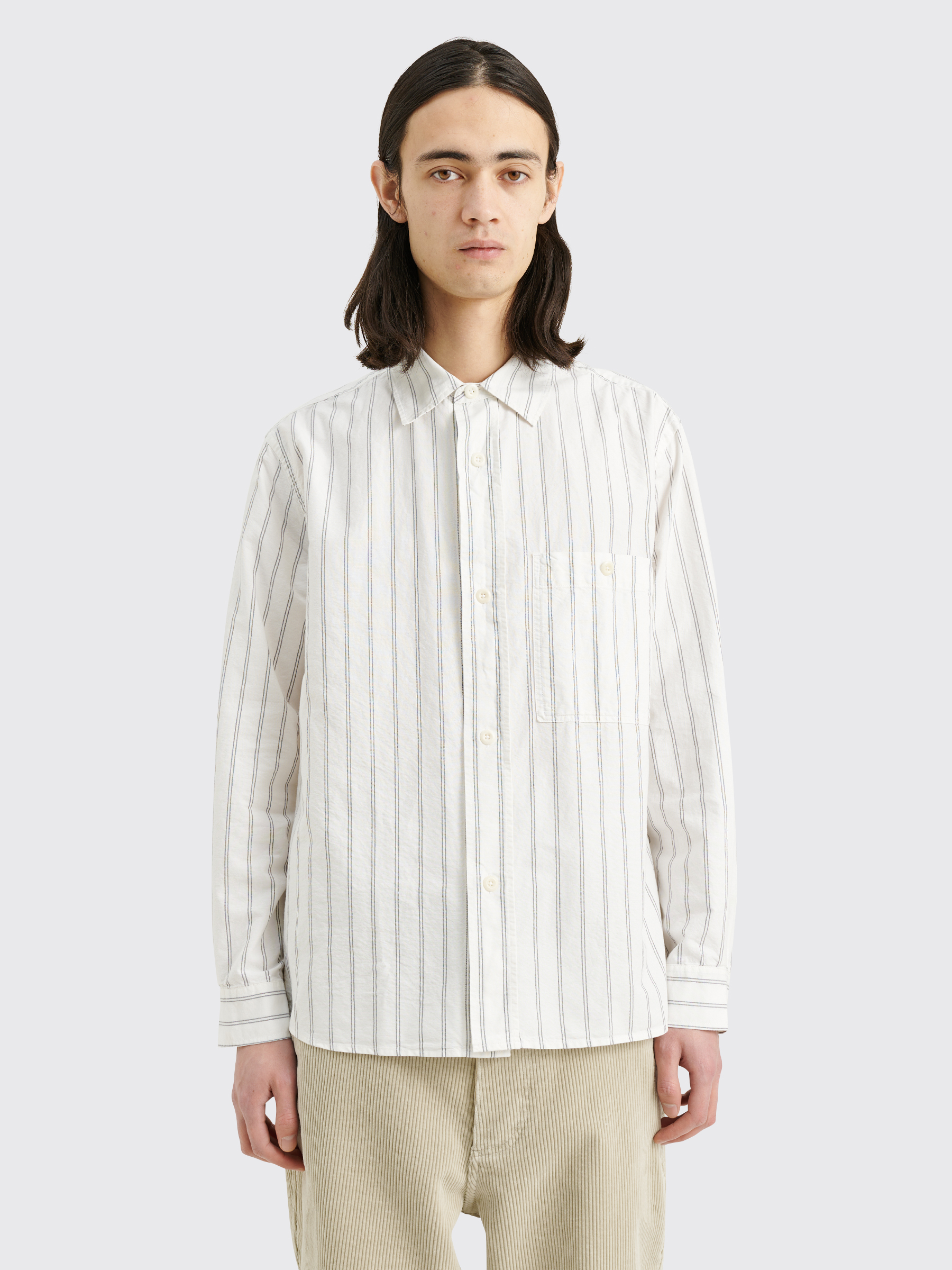 Très Bien - Margaret Howell MHL Overall Shirt Double Stripe Off 