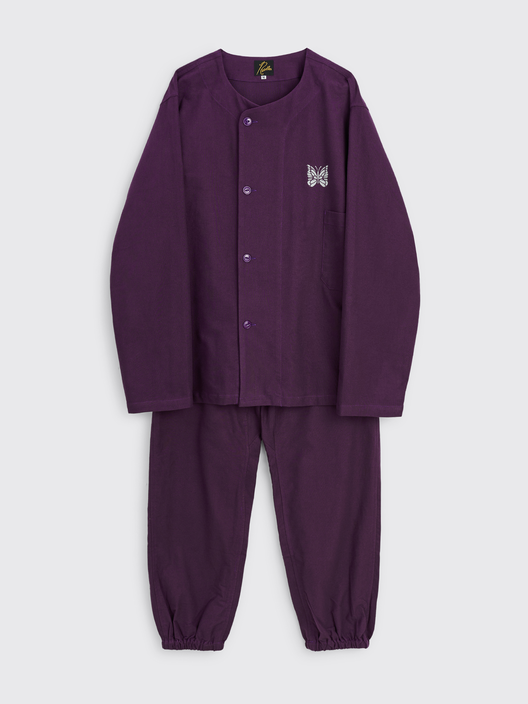 Needles Pajama Set Cotton Flannel Purple
