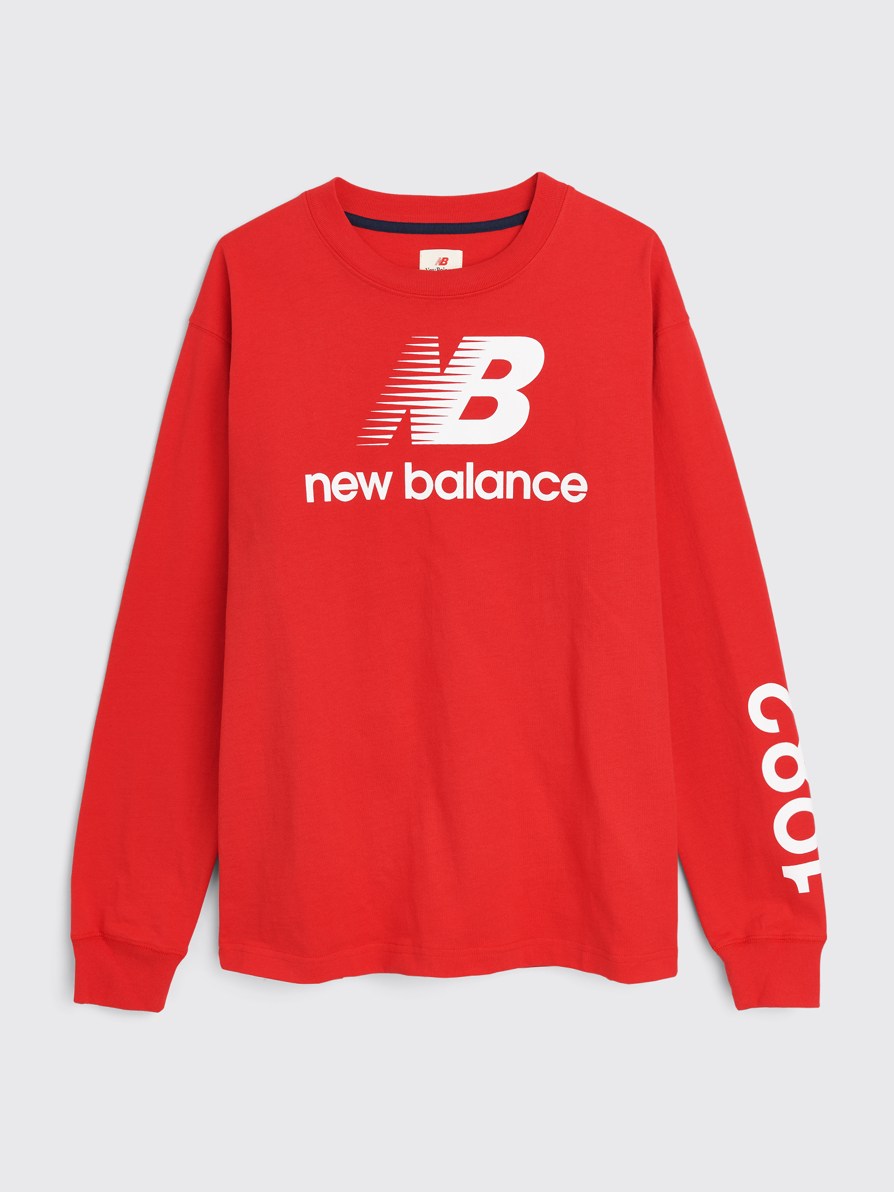 Très Bien - New Balance Made in USA Logo Long Sleeve T-shirt Team Red