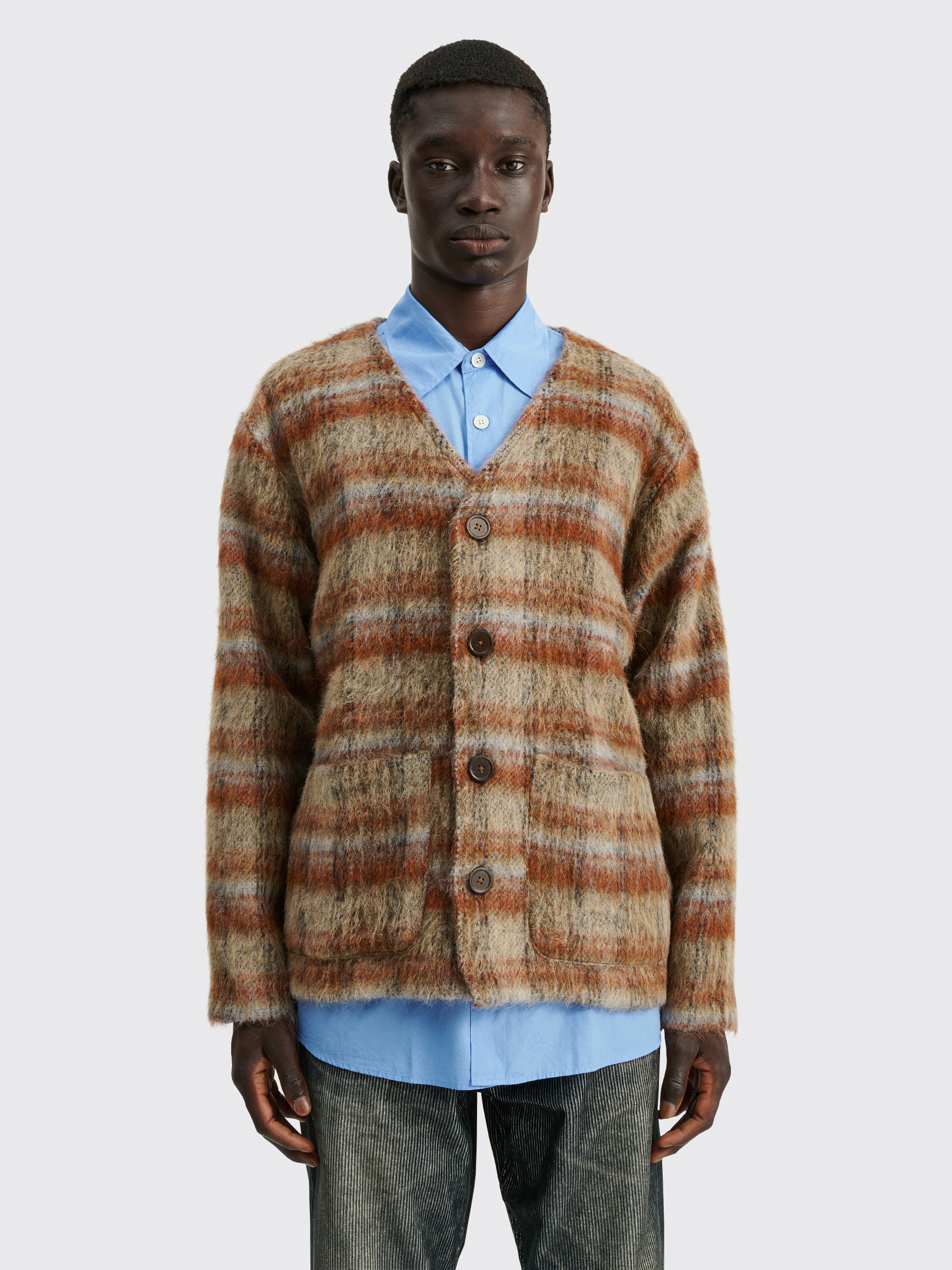 Our Legacy Mohair Cardigan Check Ament