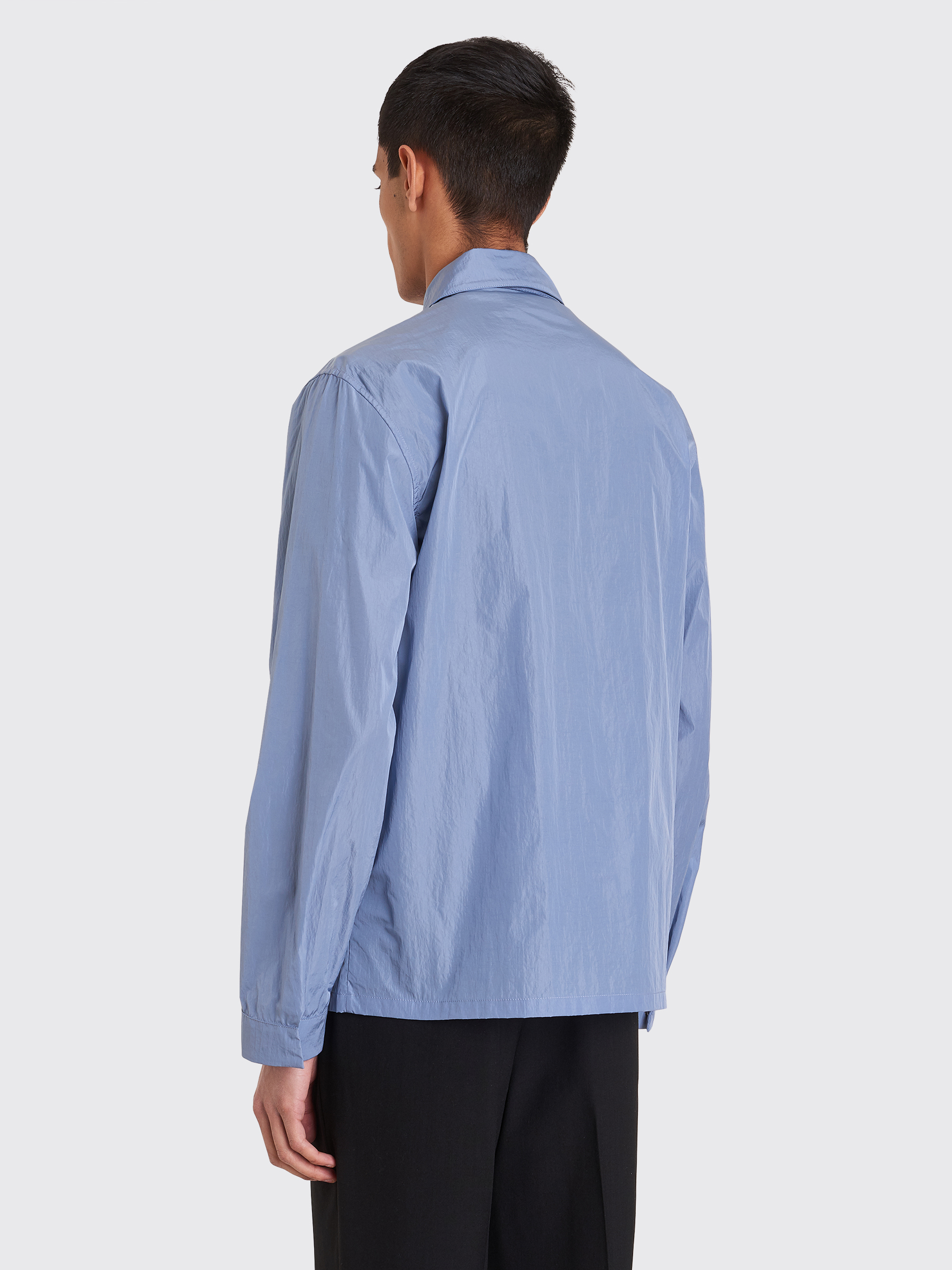 Très Bien - Prada Washed Nylon Shirt Nube Blue
