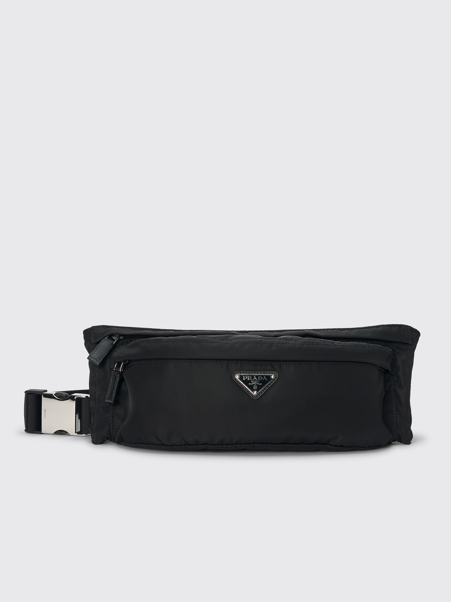 prada nylon and leather belt bag