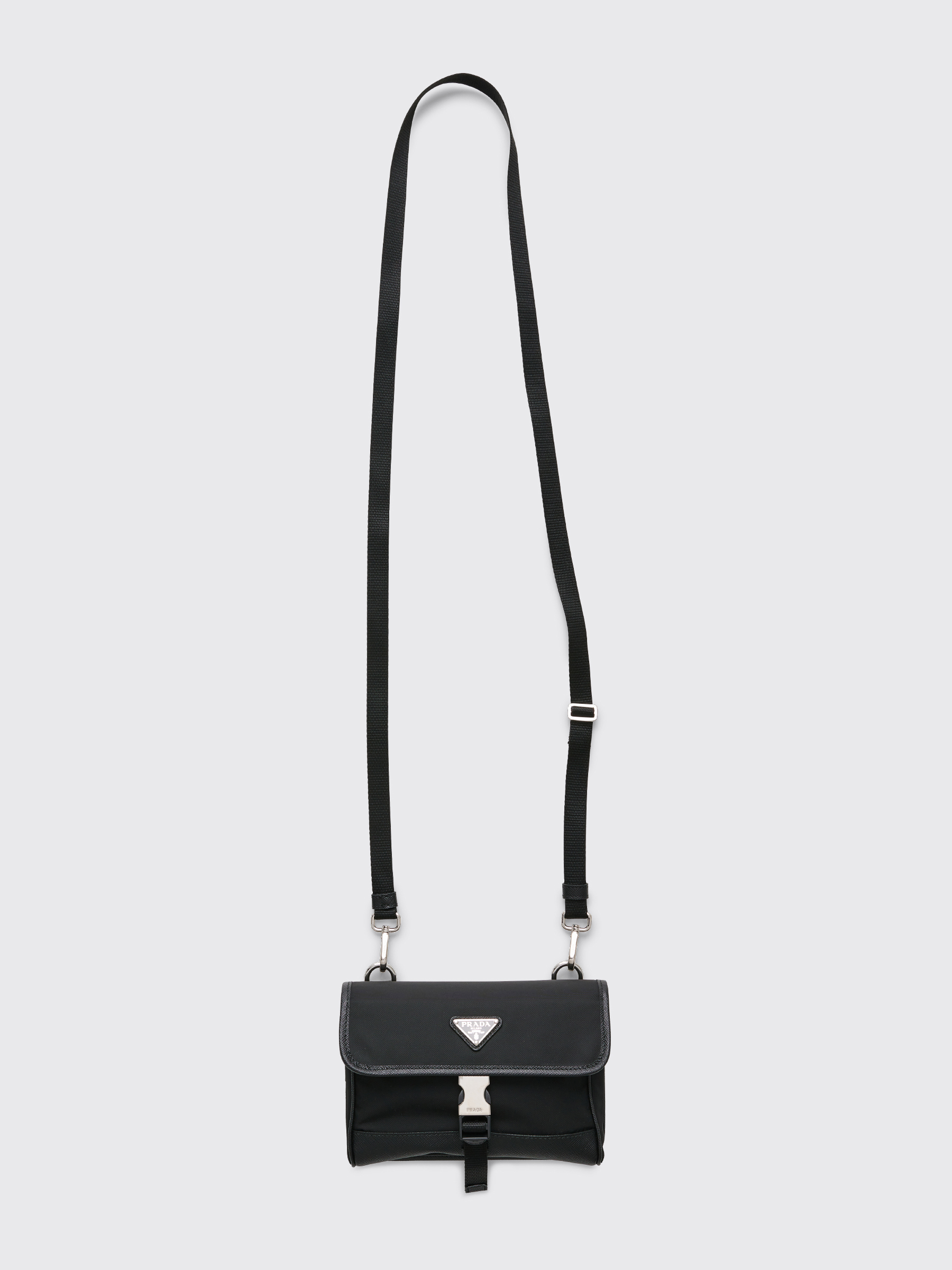 Très Bien - Prada Re-Nylon & Saffiano Leather Smartphone Bag Black