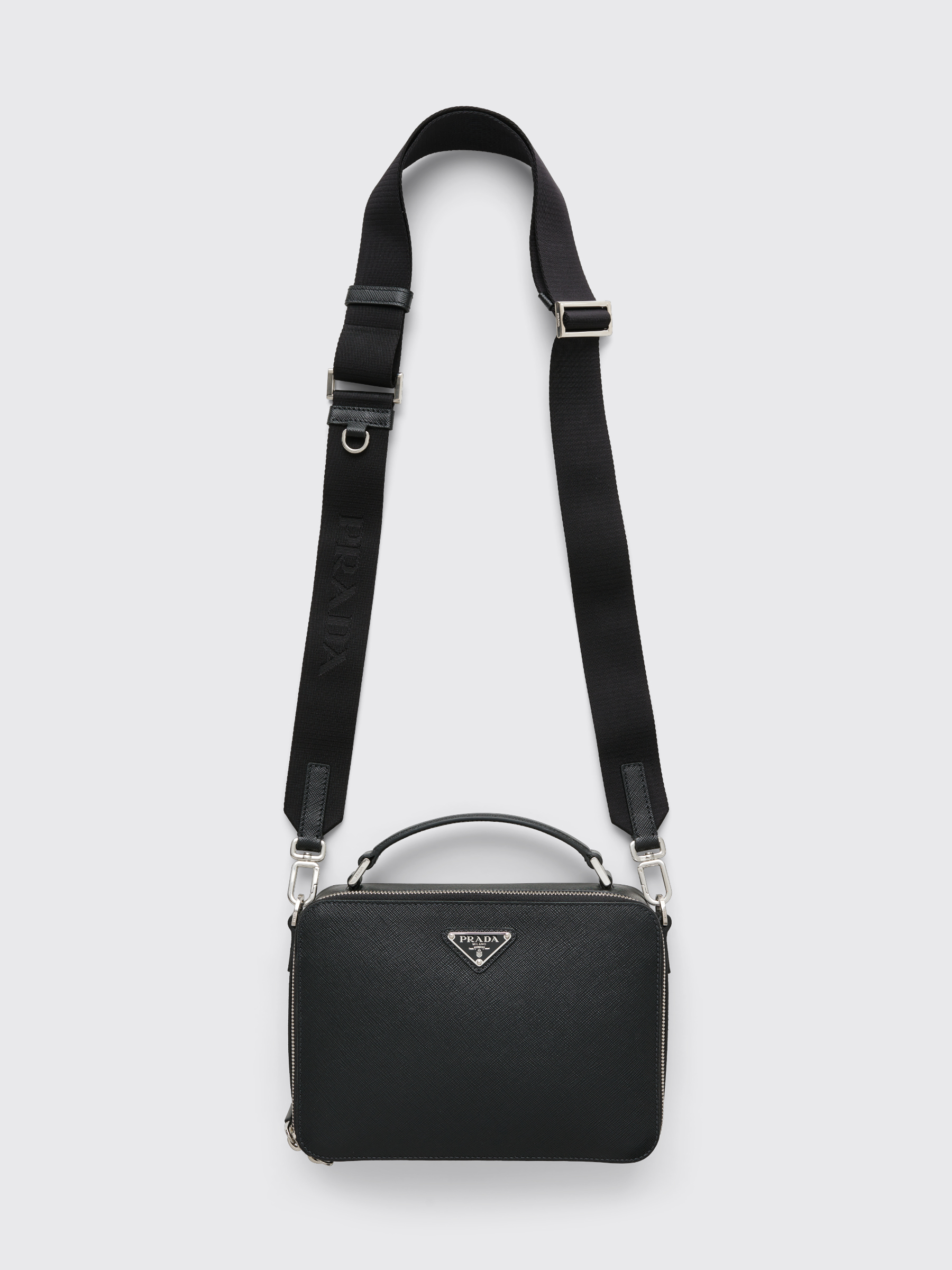Très Bien - Prada Saffiano Leather Brique Bag Black