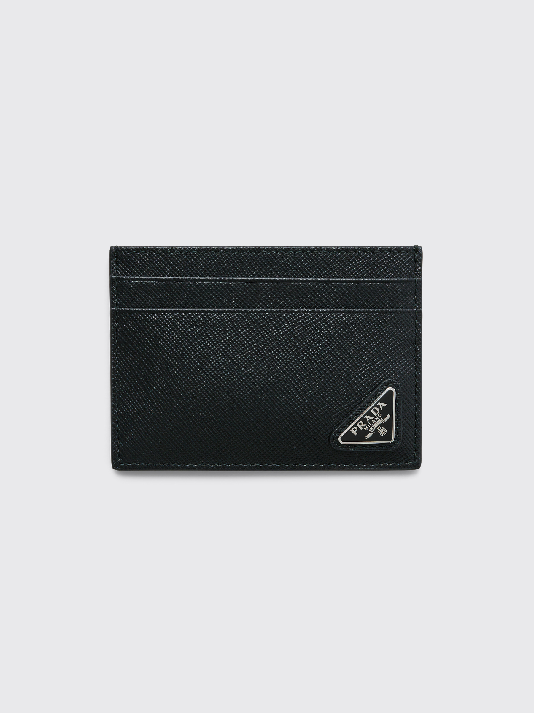 Très Bien - Prada Saffiano Leather Logo Card Holder Black