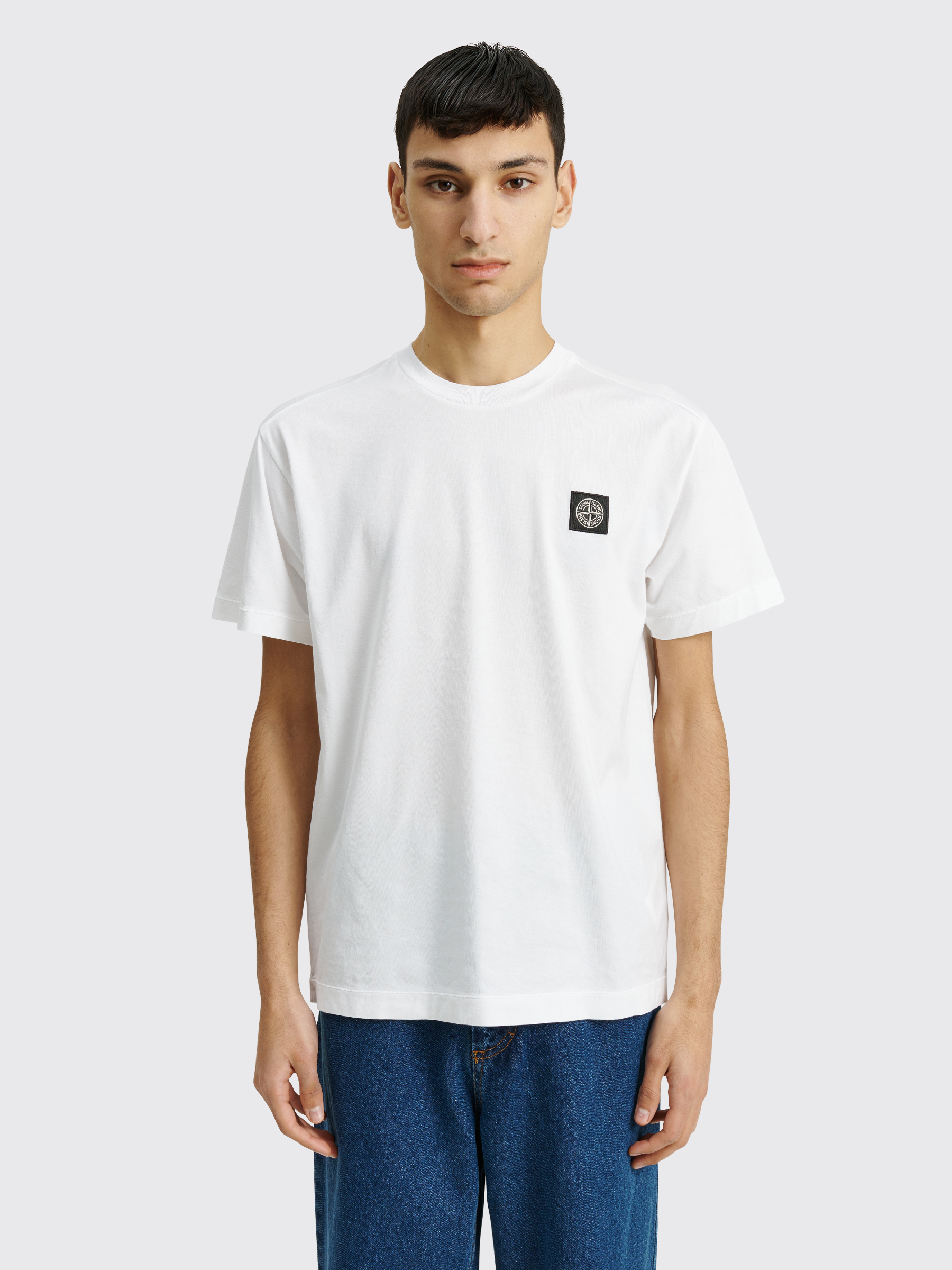 Très Bien - Stone Island GD Compass Patch Logo T-shirt White