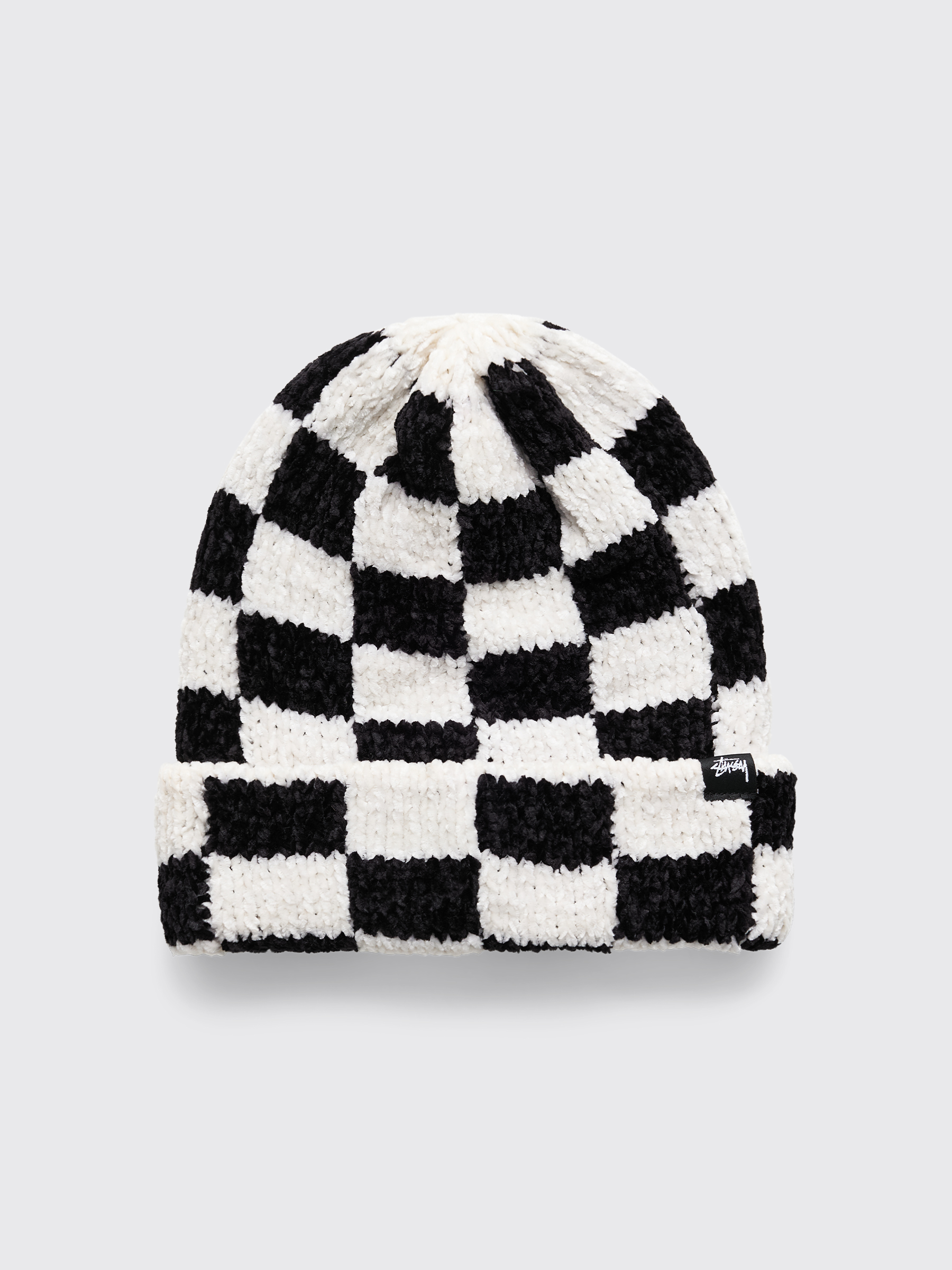 Stüssy Crochet Checkered Beanie Black